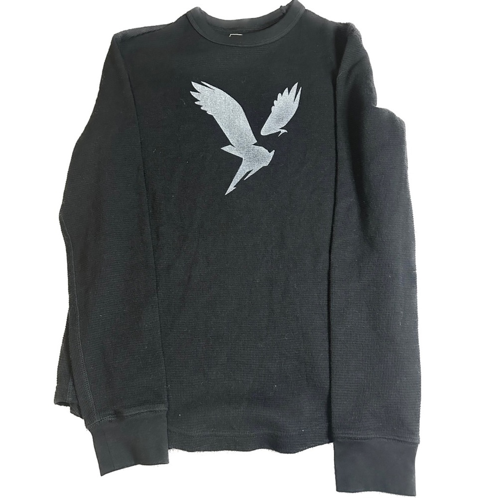 Mens American eagle Henley navy with white eagle size XS